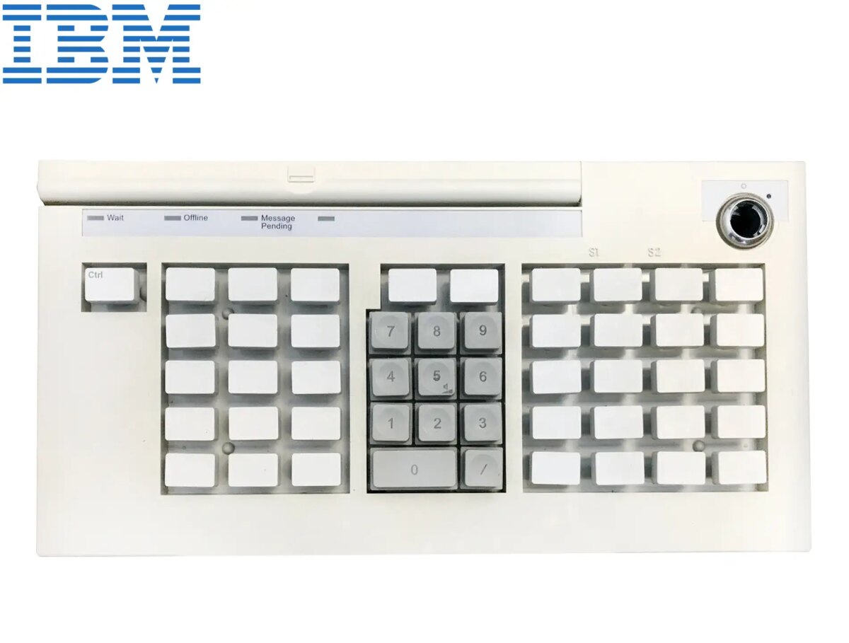 POS KEYBOARD IBM M7-1 BLACK RS485  WITH MSR - Image 2