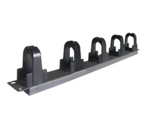 CABLE MANAGER NONAME 1U 5 HOOK GRAY BLACK METAL/PLASTIC - Image 2