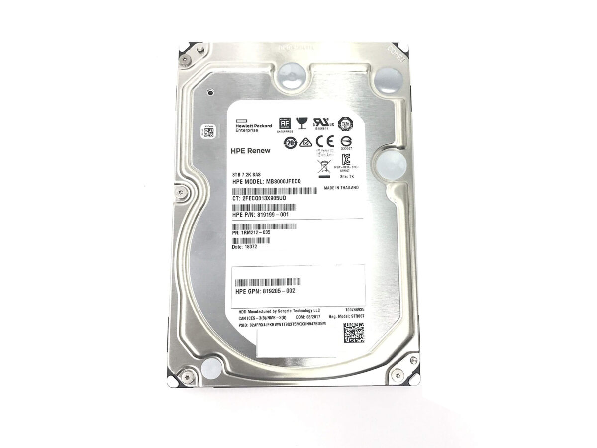 HDD SAS 8TB HP 12G 7.2K 512e LP 3.5'' 819199-001
