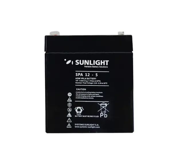 BATTERY VRLA RECHARGABLE 12V-5AH FOR UPS NEW
