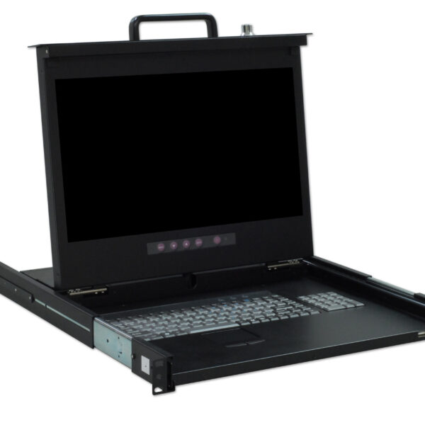 RACK MONITOR WITH IP KVM SWITCH MINICOM 17" GA MON K/B WITH RAILS with PSU 3.251.025